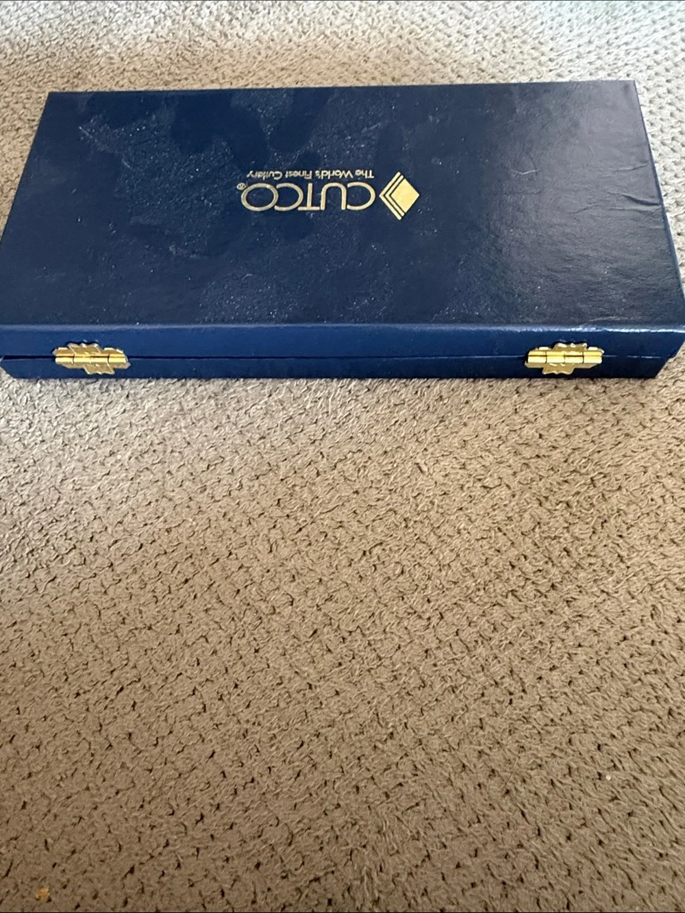 Cutco Navy Box with Gold Logo box only.